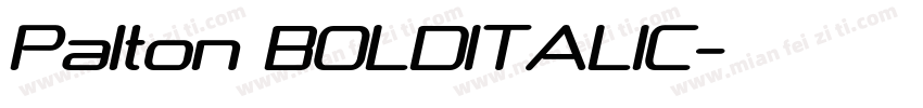 Palton BOLDITALIC字体转换